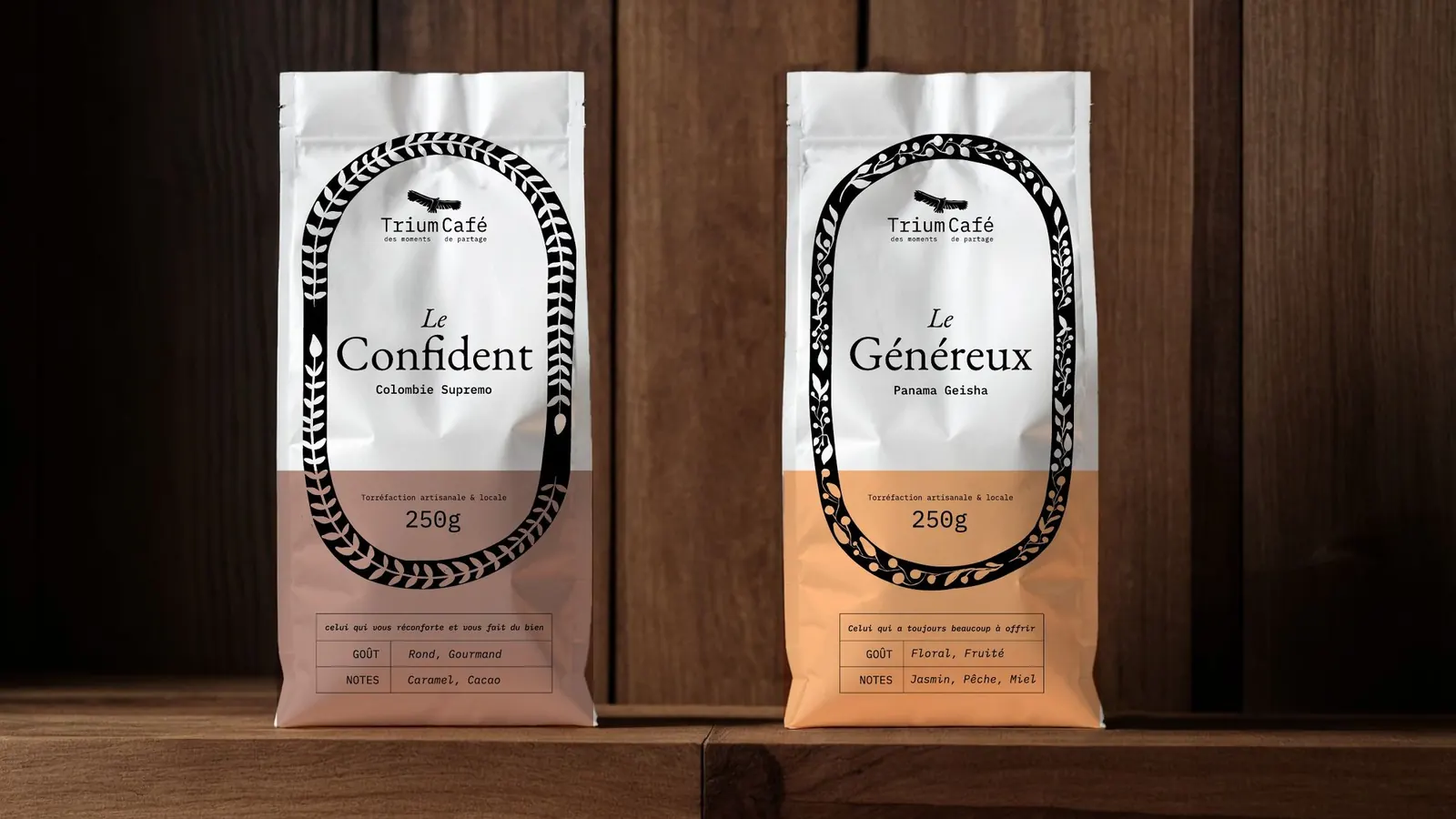 Le Confident et Le Généreux sur l'étagère du lieu